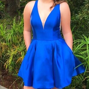 Sherri Hill Royal Blue Homecoming dress 52179